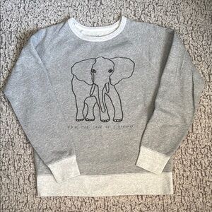 Gray Elephant Graphic Sweatshirt